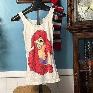 Disney’s Little Mermaid tank top, nerd, glasses
